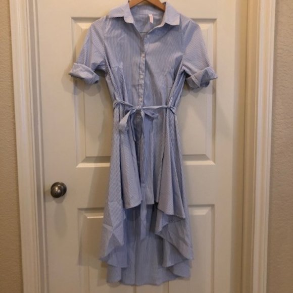 Love Song Dresses & Skirts - *3 for $15* Love Song Blue Pinstripe Shirt Dress S